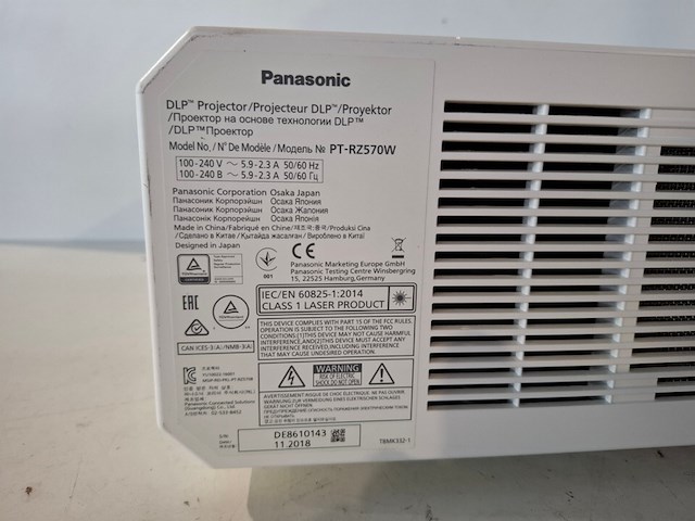 Projector, panasonic, pt-rz570, wit - afbeelding 5 van  7