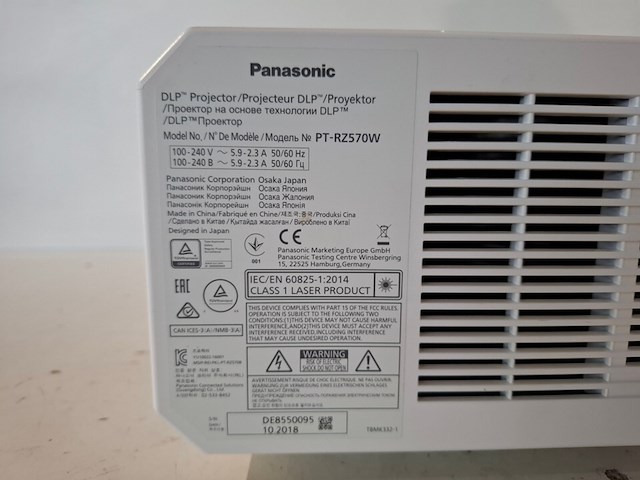 Projector, panasonic, pt-rz570, wit - afbeelding 4 van  6