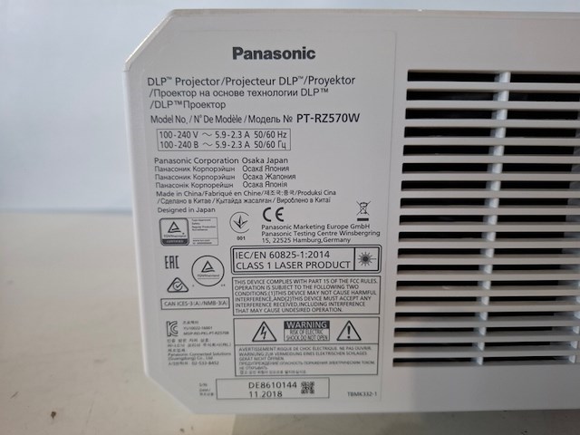 Projector, panasonic, pt-rz570, wit - afbeelding 5 van  7