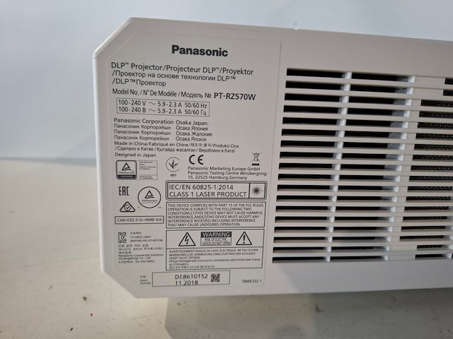 Projector, panasonic, pt-rz570, wit - afbeelding 5 van  7