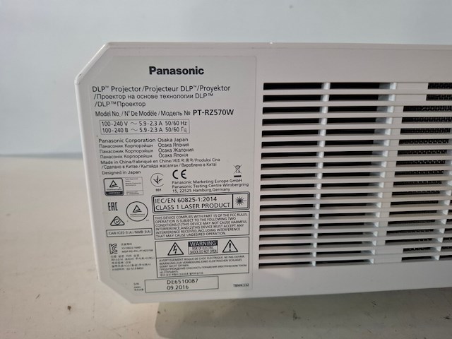 Projector, panasonic, pt-rz570, wit - afbeelding 5 van  7