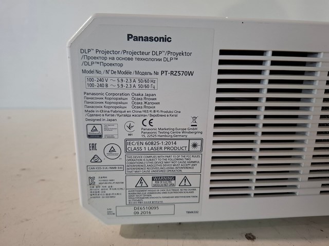 Projector, panasonic, pt-rz570, wit - afbeelding 5 van  7