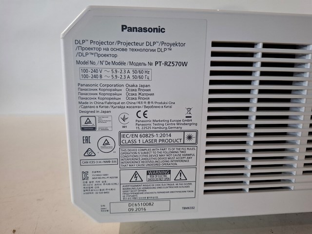 Projector, panasonic, pt-rz570, wit - afbeelding 5 van  7