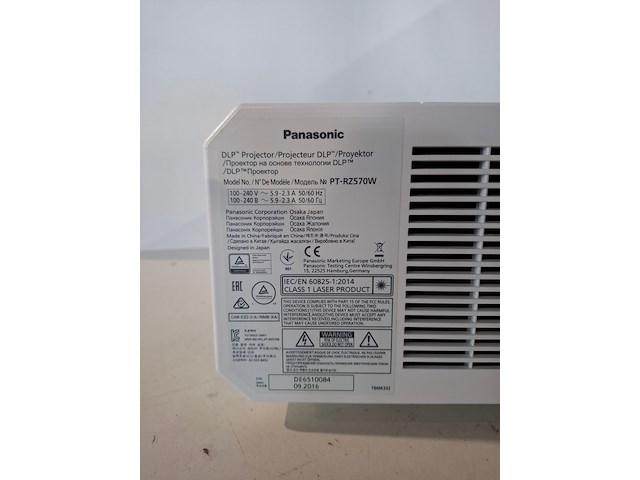 Projector, panasonic, pt-rz570, wit - afbeelding 4 van  6