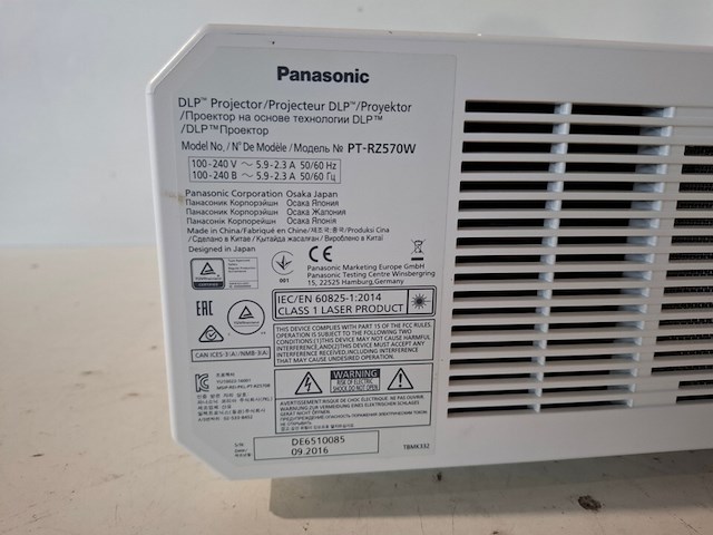 Projector, panasonic, pt-rz570, wit - afbeelding 5 van  7