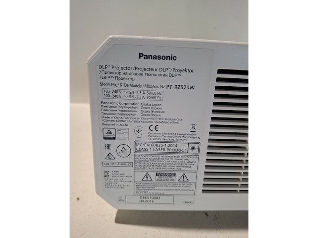 Projector, panasonic, pt-rz570, wit - afbeelding 5 van  7