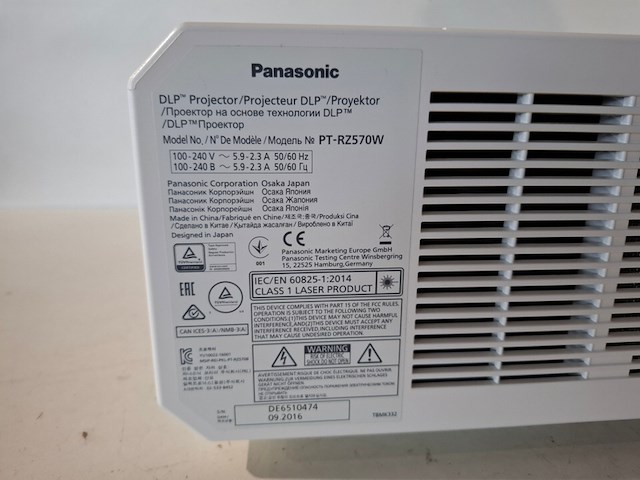 Projector, panasonic, pt-rz570, wit - afbeelding 5 van  7