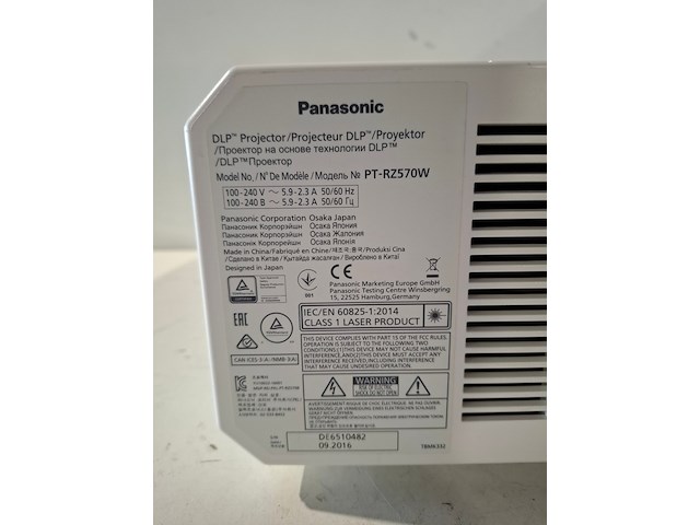 Projector, panasonic, pt-rz570, wit - afbeelding 5 van  7