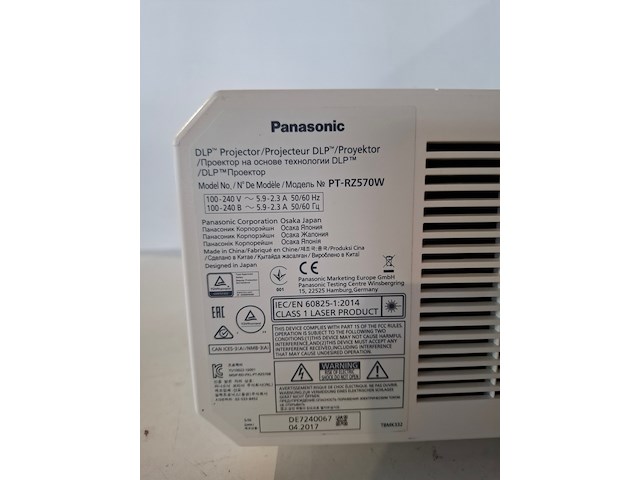 Projector, panasonic, pt-rz570, wit - afbeelding 5 van  6