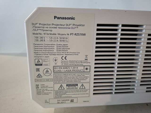 Projector, panasonic, pt-rz570, wit - afbeelding 5 van  7