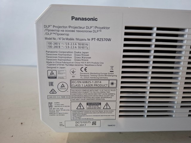 Projector, panasonic, pt-rz570, wit - afbeelding 5 van  7