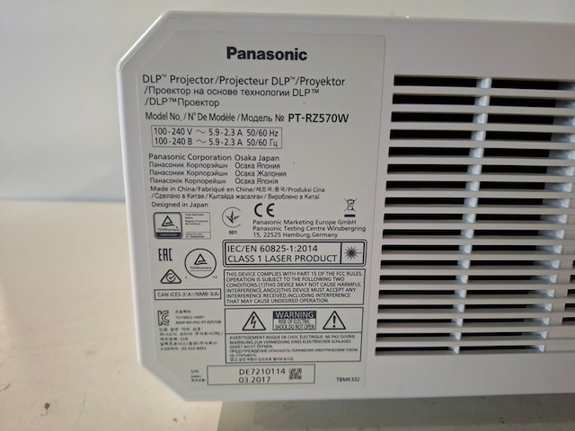 Projector, panasonic, pt-rz570, wit - afbeelding 5 van  7