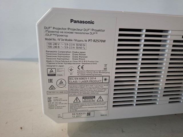 Projector, panasonic, pt-rz570, wit - afbeelding 5 van  7