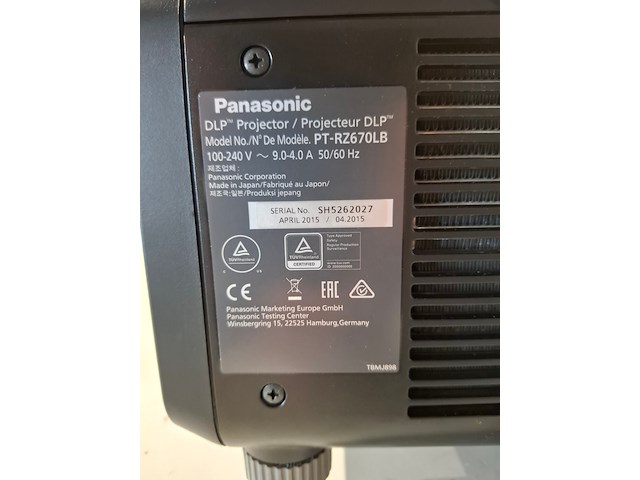 Projector, panasonic, pt-rz670 + et dle150 lens, zwart - afbeelding 5 van  6