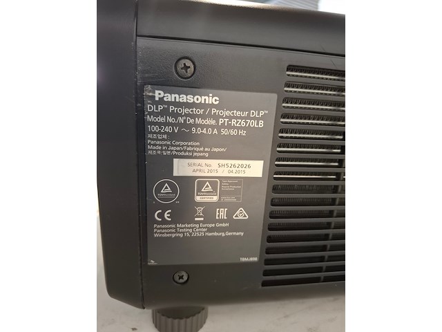 Projector, panasonic, pt-rz670 + et dle250 lens, zwart - afbeelding 4 van  6