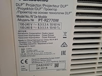 Projector, panasonic, pt-rz770 + standard lens, wit - afbeelding 4 van  6