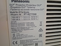 Projector, panasonic, pt-rz770 + standard lens, wit - afbeelding 4 van  6