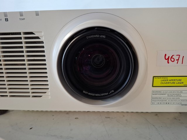 Projector, panasonic, pt-rz770 + standard lens, wit - afbeelding 2 van  7