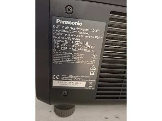 Projector, panasonic, pt-rz970 + et dle250 lens, zwart - afbeelding 4 van  6