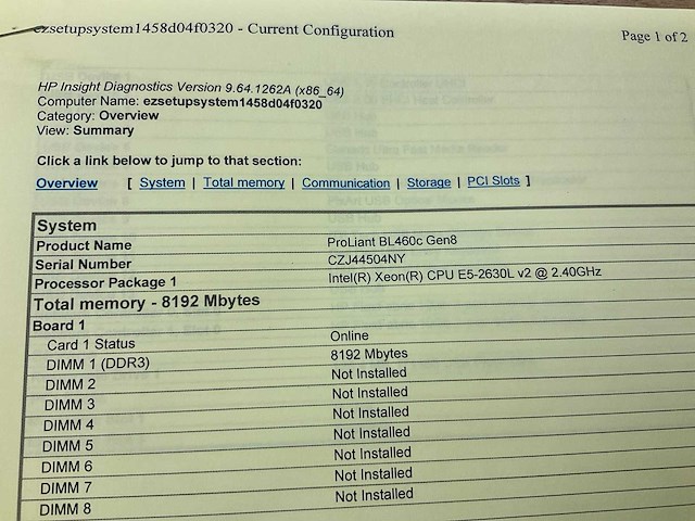 Proliant bl460c gen8 server - afbeelding 2 van  3