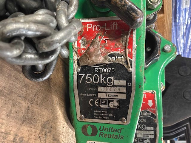 Prolift rt0070 kettingtakel (2x) - afbeelding 3 van  3
