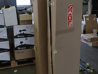 Proline hoge badkamerkast 1 deur push-to-open - mat zwart - 35x35x169cm | nieuw in doos - afbeelding 2 van  5