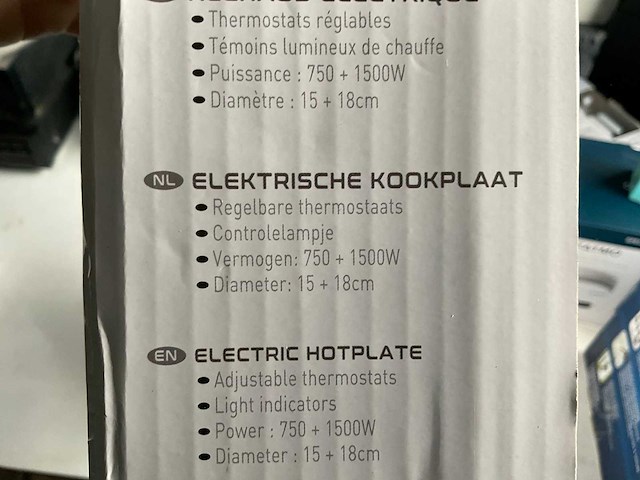 Proline hpo25w elektrische kookplaat - afbeelding 2 van  2