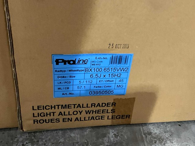 Proline lichtmetalen velgenset (4x) 15 inch - afbeelding 3 van  4