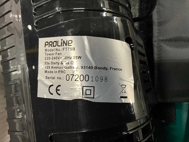 Proline staand toren ventilator - afbeelding 2 van  4