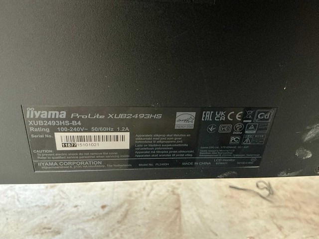 Prolite xub2493hs monitor (2x) - afbeelding 3 van  3