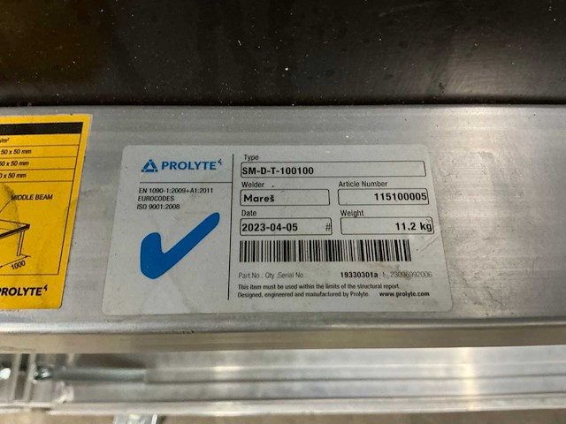Prolyte stagedex 1x1m podiumdeel (6x) - afbeelding 3 van  5