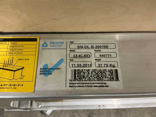 Prolyte stagedex 2x1m podiumdeel (6x) - afbeelding 3 van  6