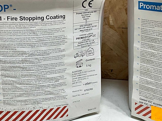 Promastop vuurstop coating 5kg (2x) - afbeelding 4 van  4