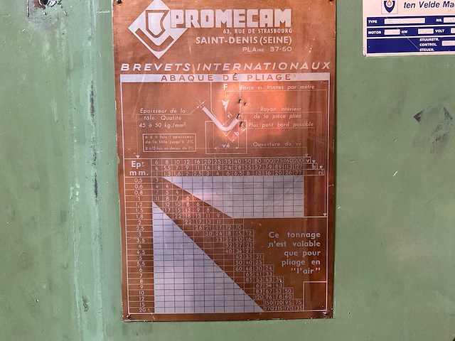 Promecam rc-50 zetbank - afbeelding 3 van  4