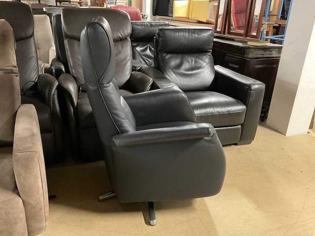 Prominent elektrische lederen relax fauteuil - afbeelding 12 van  12