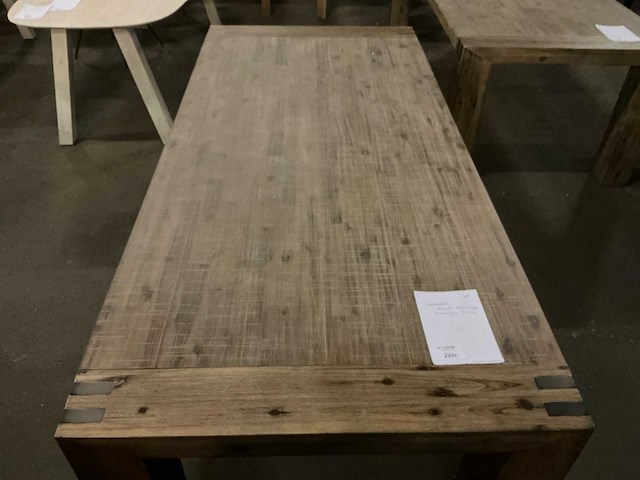 Pronto bassano eetkamertafel 220cm rough grey acacia - afbeelding 3 van  5