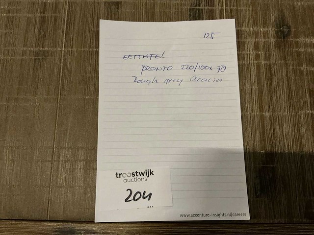 Pronto bassano eetkamertafel 220cm rough grey acacia - afbeelding 4 van  5