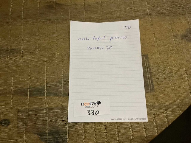 Pronto ovaal eetkamertafel 230cm - afbeelding 3 van  4