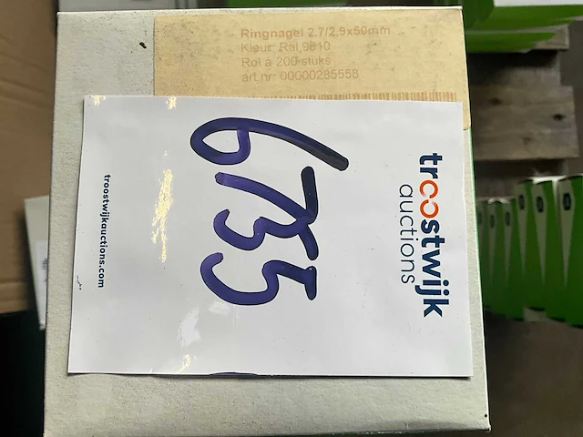 Proone - ringnagel op band 2.7/2.9x50mm ral9010 rvs a2 200st - spijkers (9x) - afbeelding 2 van  4