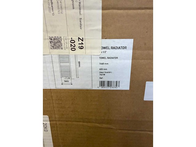 Prorad - handdoekradiator 144,8x60 cm - afbeelding 1 van  1