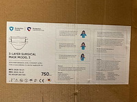 Protection impuls 3 layer surgical mask (1500x) - afbeelding 3 van  3
