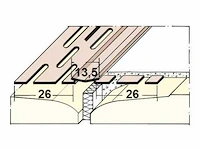 Protektor - bewegingsprofiel pvc - rollengte 25 mtr - stucadoorsmaterialen (3x)
