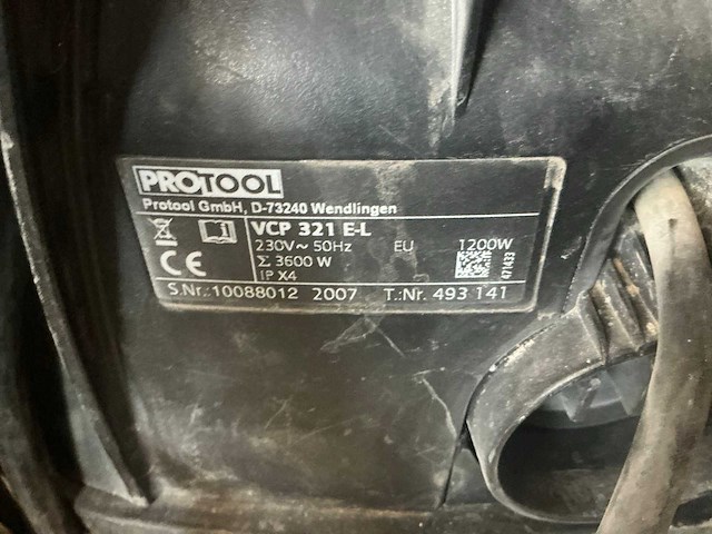 Protool vcp 321 e- l industriële stofzuiger - afbeelding 3 van  3