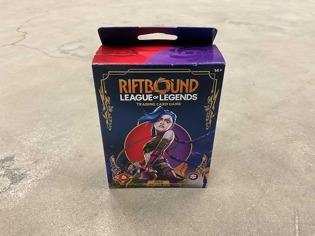 Proving grounds riftbound league of legends jinx champion deck trading card game - afbeelding 1 van  2