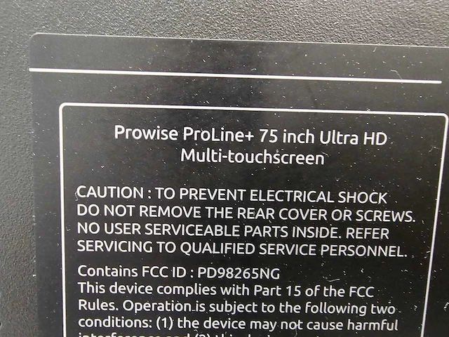 Prowise - proline+ 75 inch ultra hd multi-touchscreen - televisie op verstelbare voet - afbeelding 10 van  10