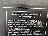 Prowise - proline+ 75 inch ultra hd multi-touchscreen - televisie op verstelbare voet - afbeelding 10 van  10