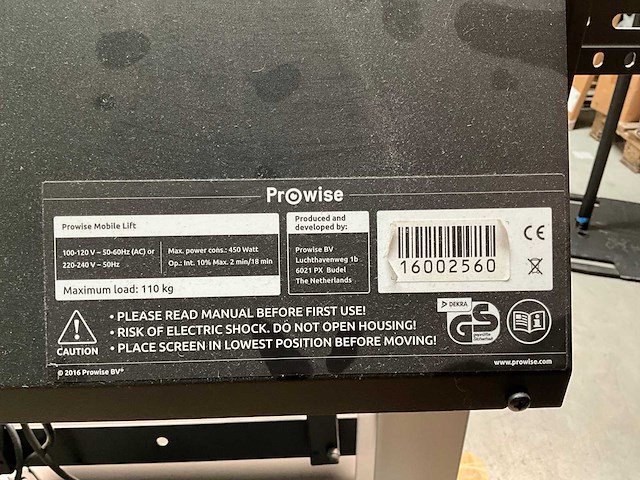 Prowise mobile lift tv / monitor beugel / frame - afbeelding 4 van  4
