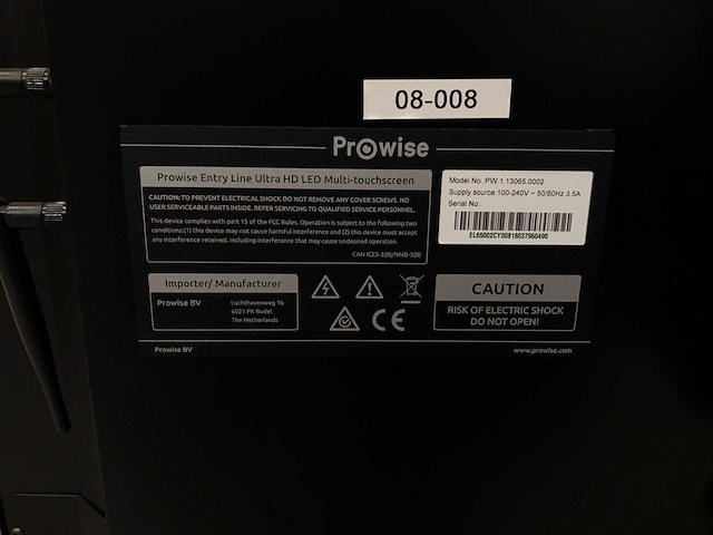 Prowise (pw1.13065.0002) 65”, 3840x2160 (uhd) led interactive whiteboard - afbeelding 6 van  6