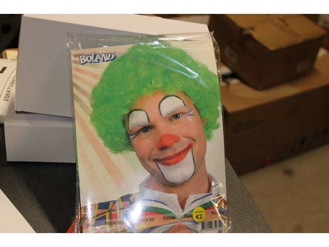 Pruik groen 1x in ds k - afbeelding 1 van  3