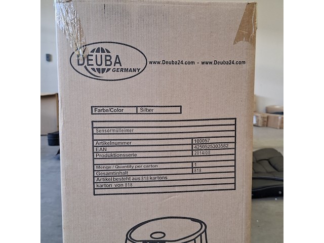 Prullenbak, deuba, zilver - afbeelding 3 van  3